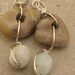 Petoskey Stone and Peruvian Blue Opal Sterling Silver Earrings