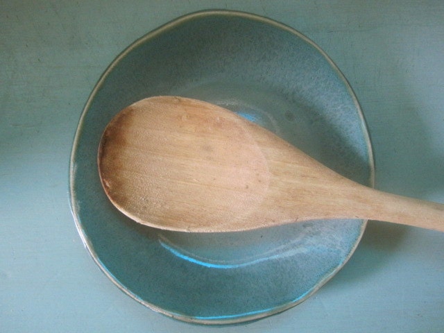 Aqua textured bottom Spoon rest