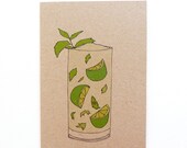 mojito cocktail card (with recipe) 100% recycled
