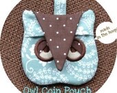 Owl Coin Pouch Machine Embroidery File Instant Download