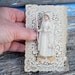 Antique Communion French Paper Lace Holy Card. Relief Dente.