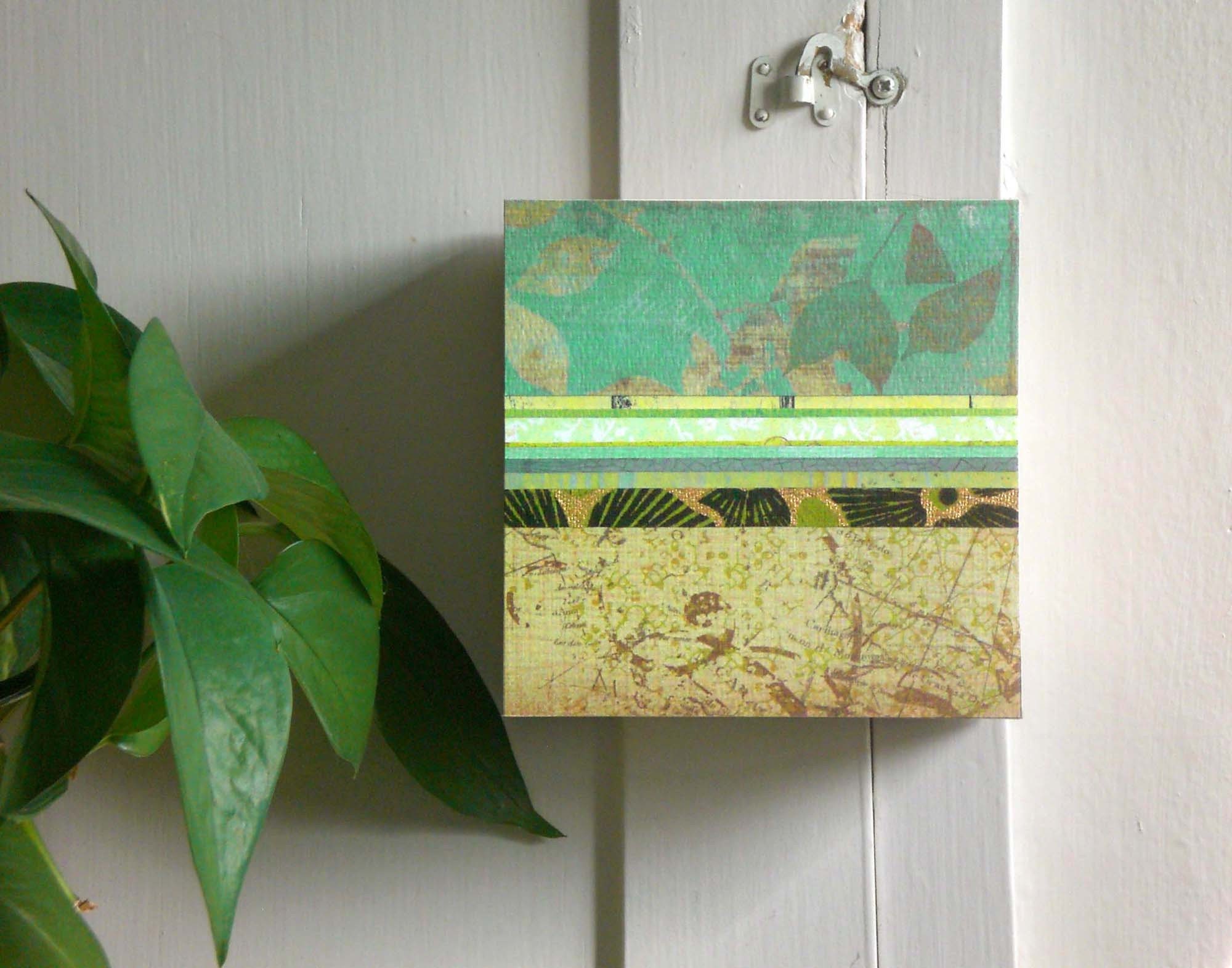 Around the Corner - Original Mixed Media Collage Art