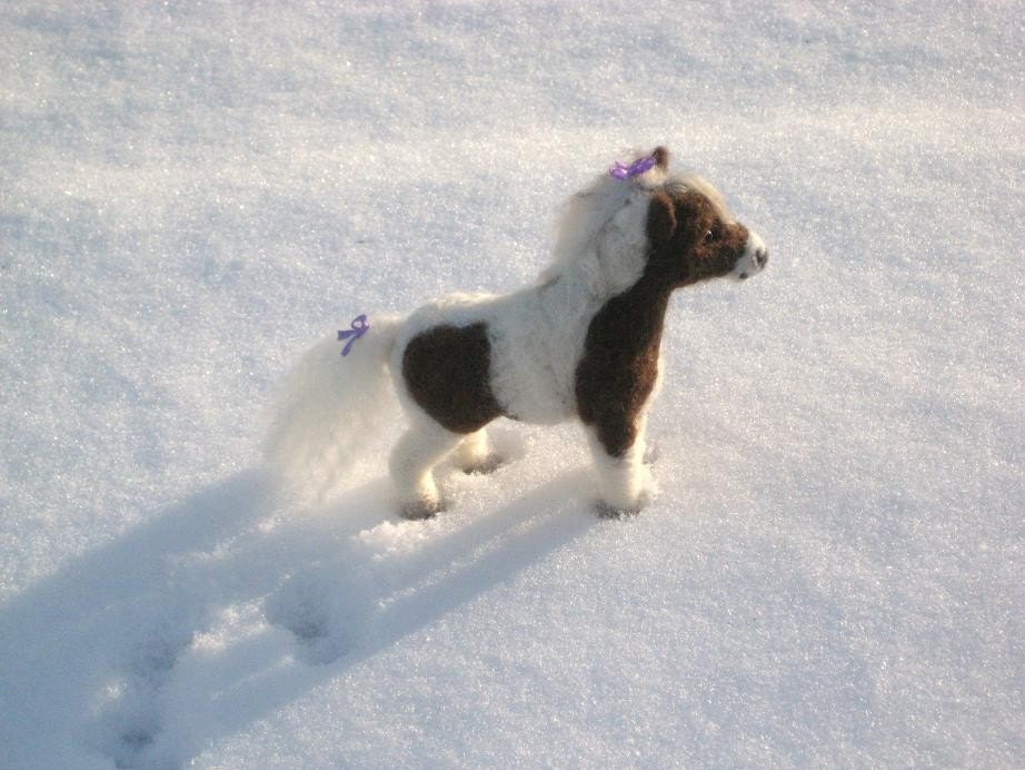 Custom Pet Portrait / Needle Felted Animal Sculpture / Handmade Pony / cute