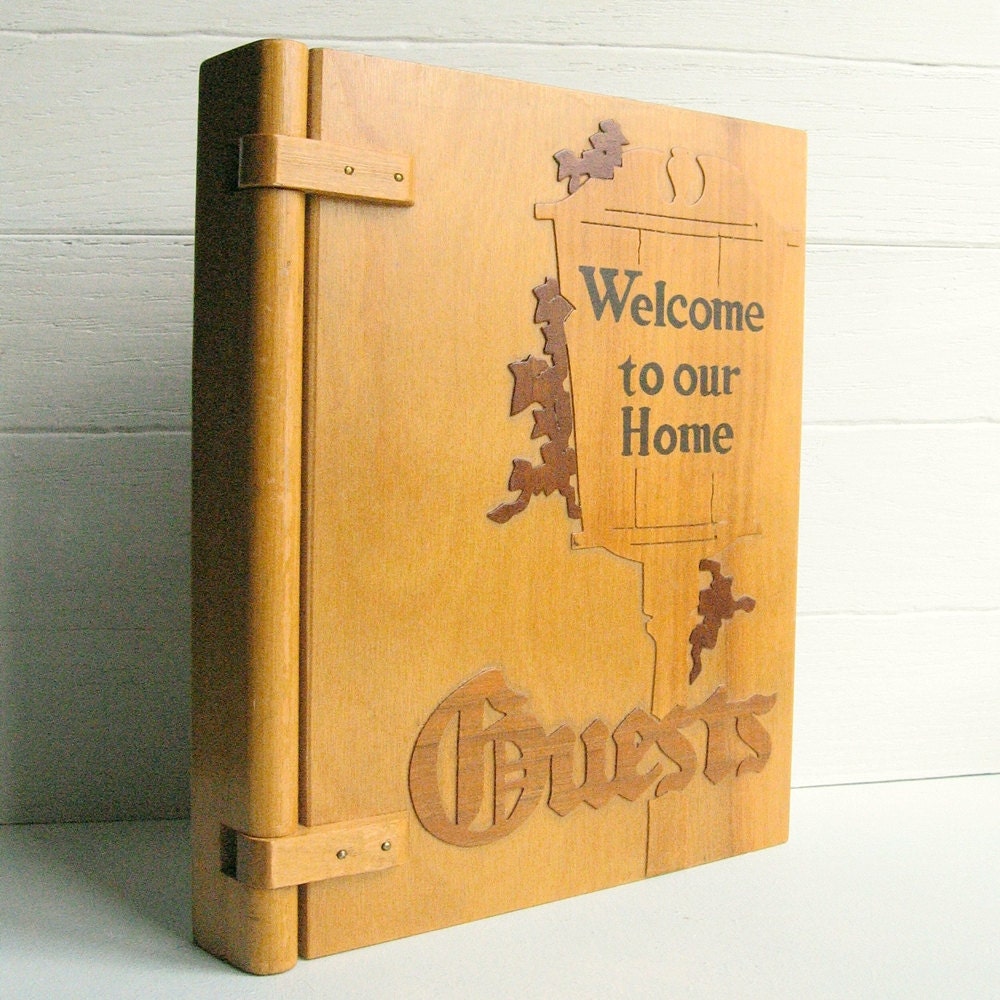 to our Home Guest Book..... Wooden Cover by MagiaMia