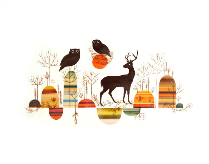Woodland - art print