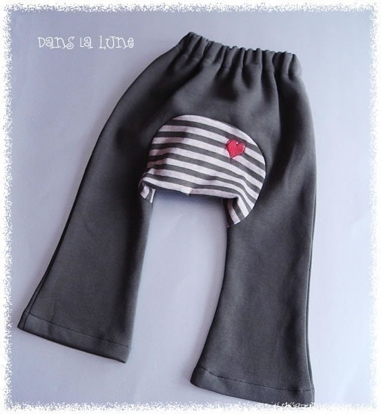 PDF Sewing Pattern - Monkey Pants Pattern (Trousers for babies) 1 Size 6 to 12 months