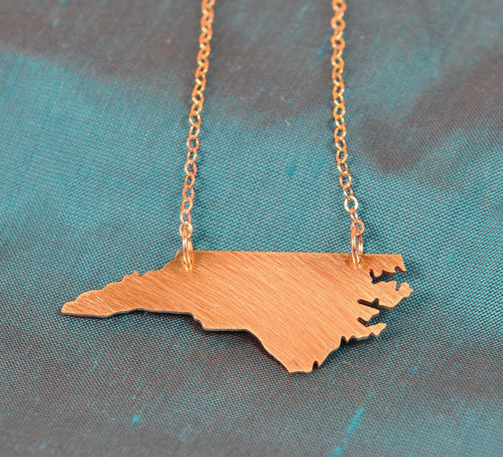 Petite GOLD-Filled North Carolina Necklace--Solid