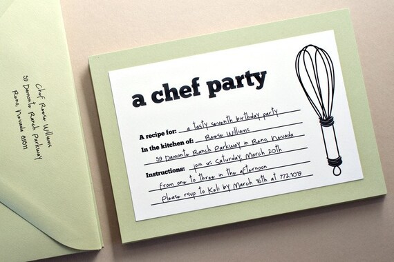 Chef Party Invitation