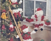 Vintage Simplicity Crafts Pattern 'Christmas Santa Elves Decorations' supplies sewing art doll parts quilting needle craft holiday ornaments