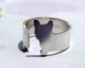Argentium Sterling Silver Frenchy Dog Ring