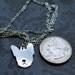 Sterling PIttbull face Necklace