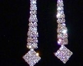 Wedding Bridal Rhinestone Drop Earrings