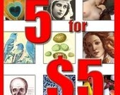 Greatmusings digital collage sheets pick any 5 for 5 dollars bundle pack sale