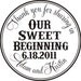Thank You for Sharing in our Sweet Beginning 3x3 --5617