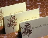 Deeply Rooted Hand Stamped Place Cards