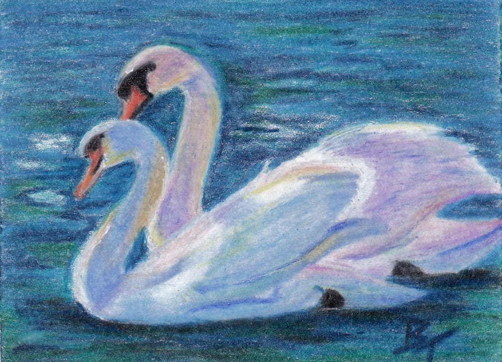 Swan Lake Original aceo