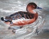 Swimming aceo Original