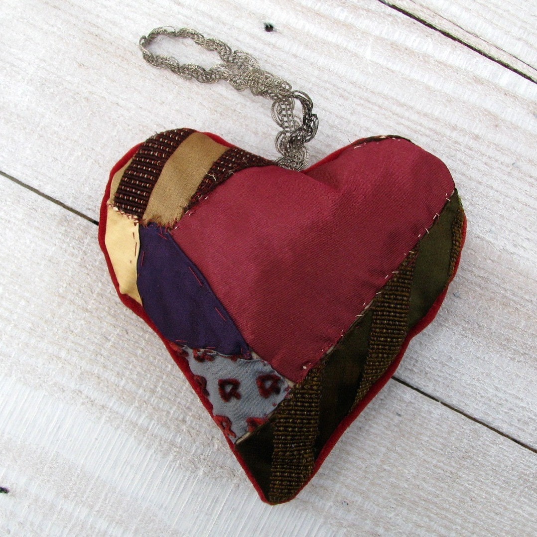 Victorian Crazy Quilt Valentine Sachet