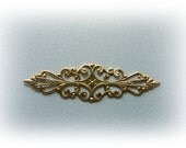 2 Pc Brass Long Lace Filigree / Wrap Jewelry Findings and Stampings (BD)