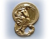 1 - Alfonso Mucha Knows Romance - Harvest Reflection Brass Jewelry Findings (C)