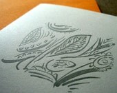 Winter Garden Letterpress Card (orange)