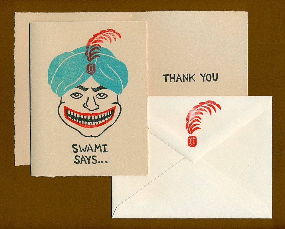 Swami Says Thank You Note Set of 4