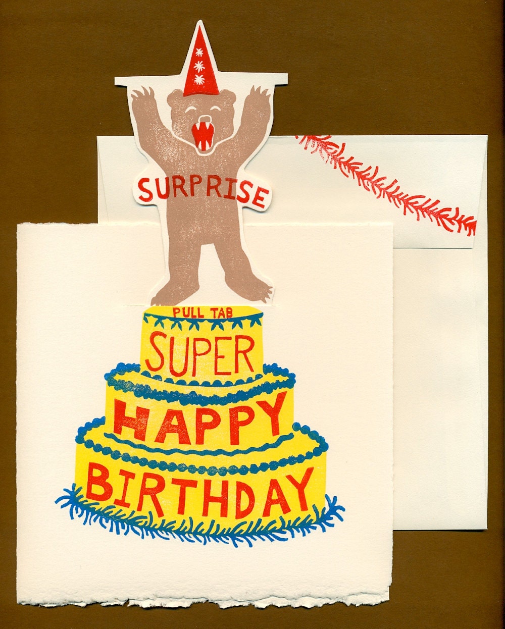 Pop Up Bear Birthday Card