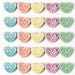 Purple Porcelain Heart Kiss Magnet, Valentine, Wedding Favor