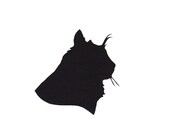 Custom Silhouette, fine art paper portrait of your pet
