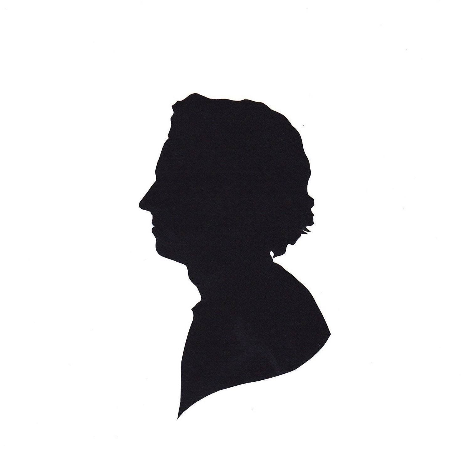 Custom Silhouette Portrait in the Traditional Freehand Style