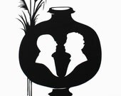 Custom Couple Silhouette Composition