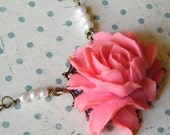 Cherries Jubilee Vintage Flower Necklace