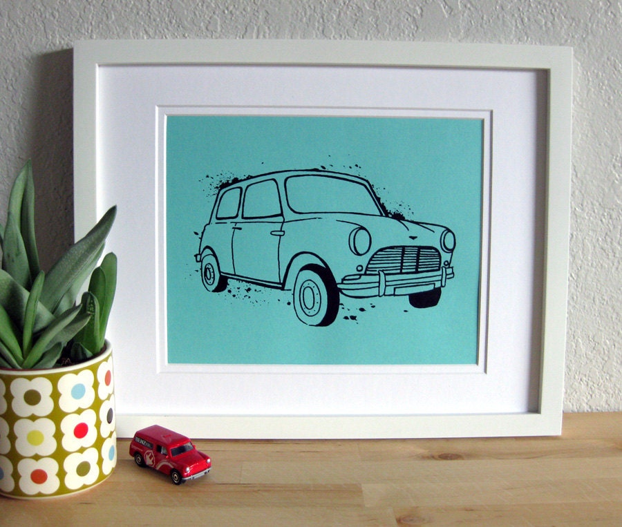 Classic Cooper Print - Aqua