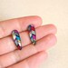Feathers studs earrings