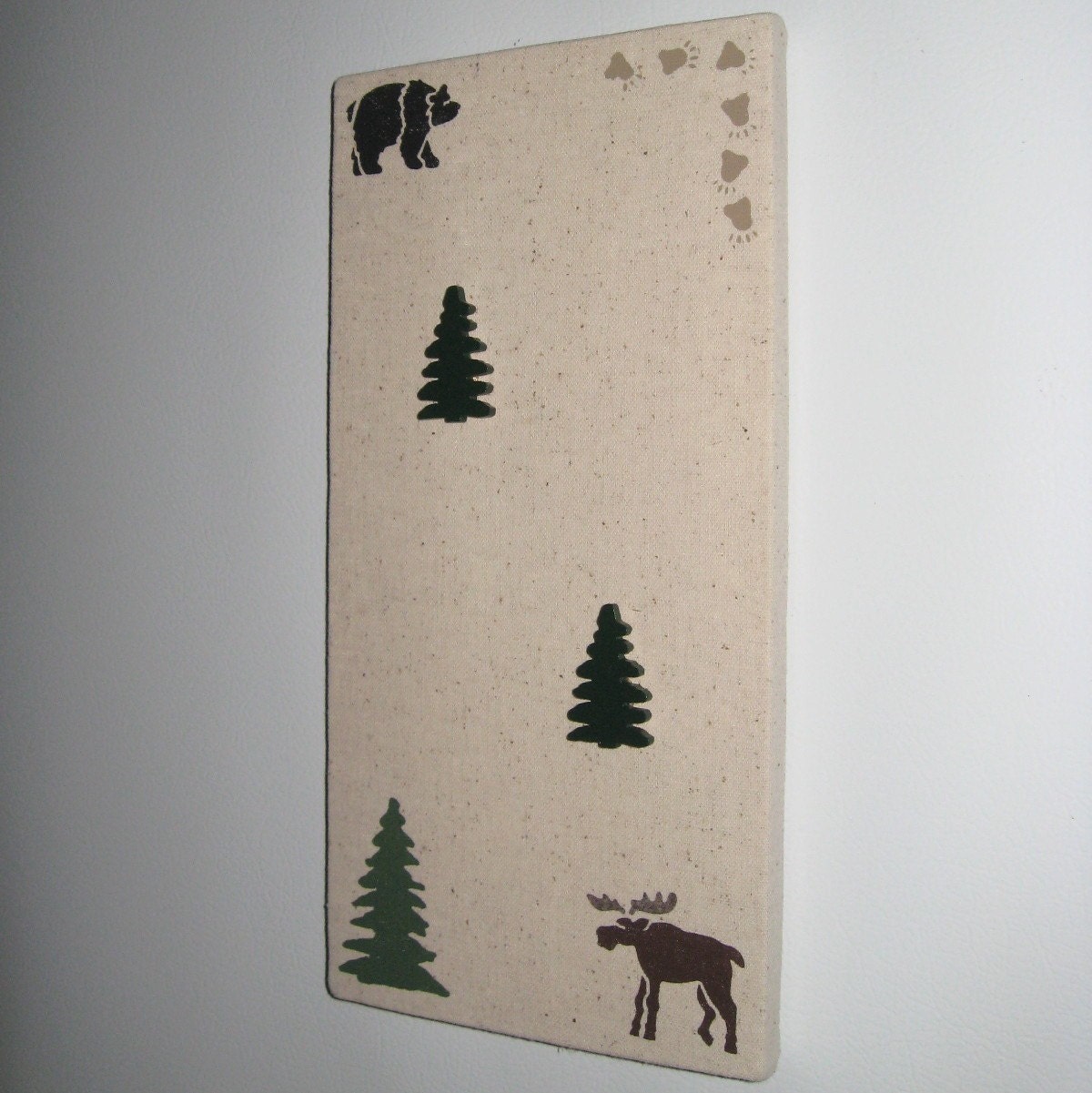 Moose Bear Bulletin Board Pine Tree Push Pins