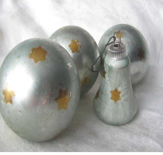 AUSTRIAN Christmas Ornaments Lot Of 4 by AuntSuesVintage on Etsy