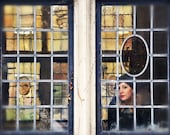 Fine Art Portrait, Yardbird, 8x10 Print, Woman in Window, Romantic Photo, Downton Inspired, gothic architecture