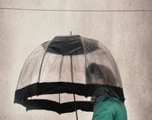 Umbrella Photography, Three Birds, 8x12 Photograph. Soft Grey Portrait