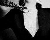 SALE Black and White Photography, Tied,  5x5 Print, Cabaret Androgyny Photo, Female Figure