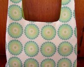 Fabric Grocery Bag - Green Flowers