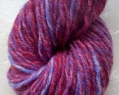 Hand dyed yarn 50g merino cashmere angora damson purple plum blue