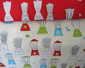 Fat quarters/ Kitchen Bundle  Metro Cafe Retro prints by Monaluna Blender Fun for Robert Kaufman Fabrics  2 colorways