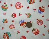 Cupcake Cute fabric from Japan quilting cotton 1 yard / on SALE