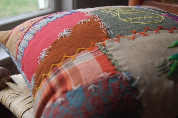 crazy quilt pillow