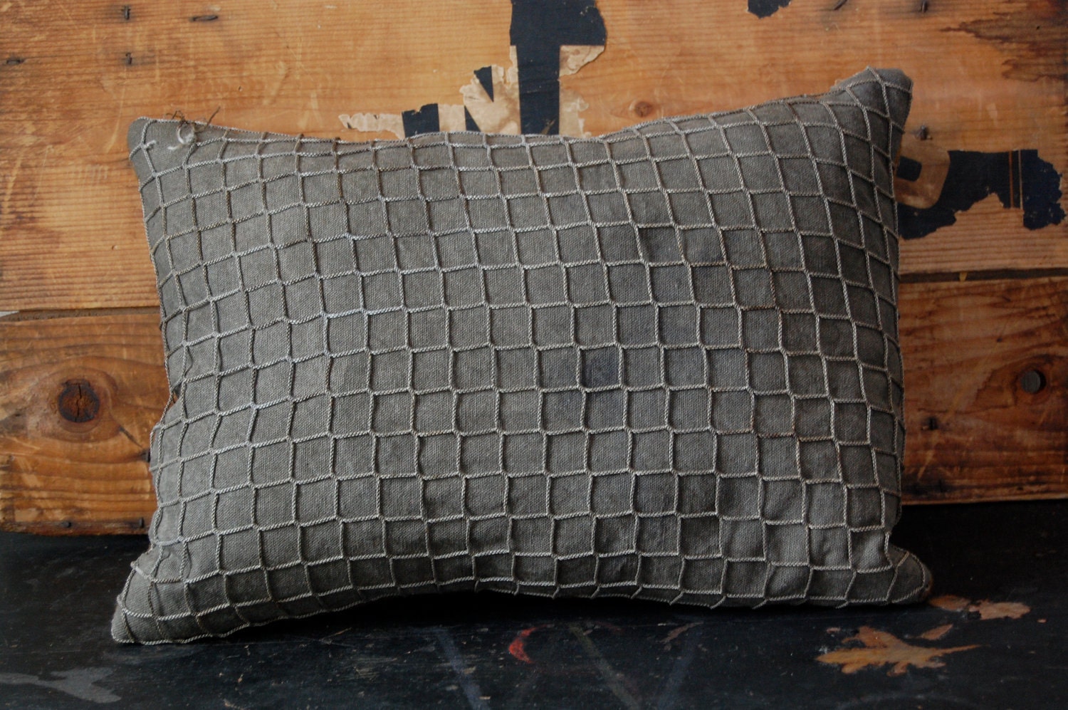 hand dyed fisherman's pillow