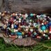 SET OF 6 bohemian gypsy multicolored stretch cord bracelets
