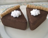 Felt Chocolate Pie Slices Play Food