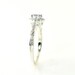 14K Diamond Semi Mount Engagement Ring Diamond Halo 14K 18K White Yellow Rose Gold Platinum Palladium Bridal Jewelry