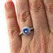 14K Tanzanite Ring Tanzanite Engagement Ring Diamond Halo Setting 18K Gold Platinum Palladium Custom Bridal Jewelry