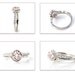 14K Asscher Morganite Diamond Wedding Set Engagement Ring & Band Custom Bridal Jewelry